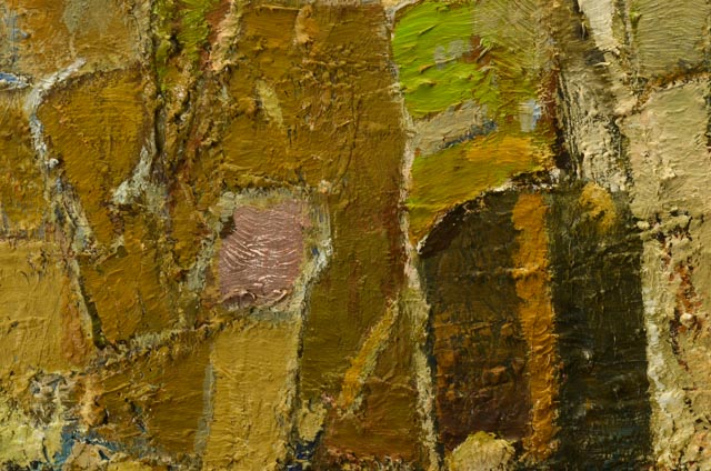 H. Warner Abstract Impasto Cubist Painting