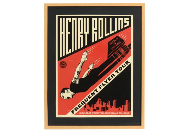 Shepard Fairey Serigraph "Henry Rollins Frequent Flyer Tour"