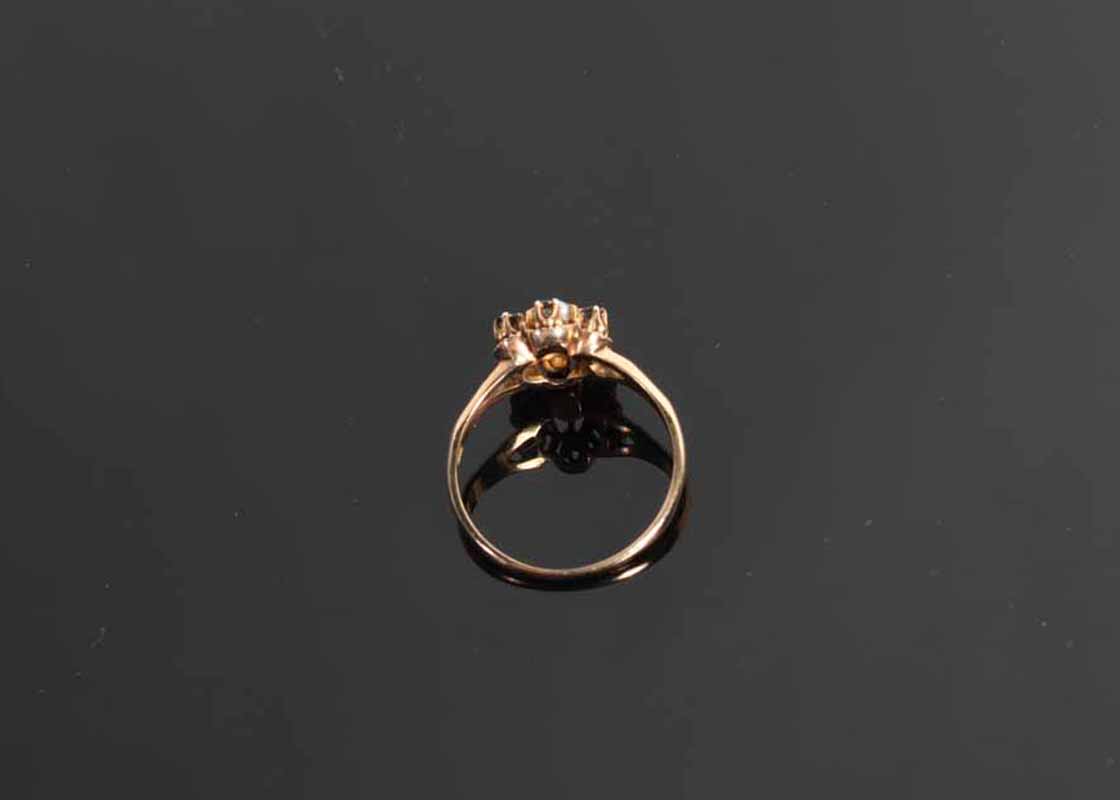 14K Yellow Gold Alexandrite and Pearl Ring