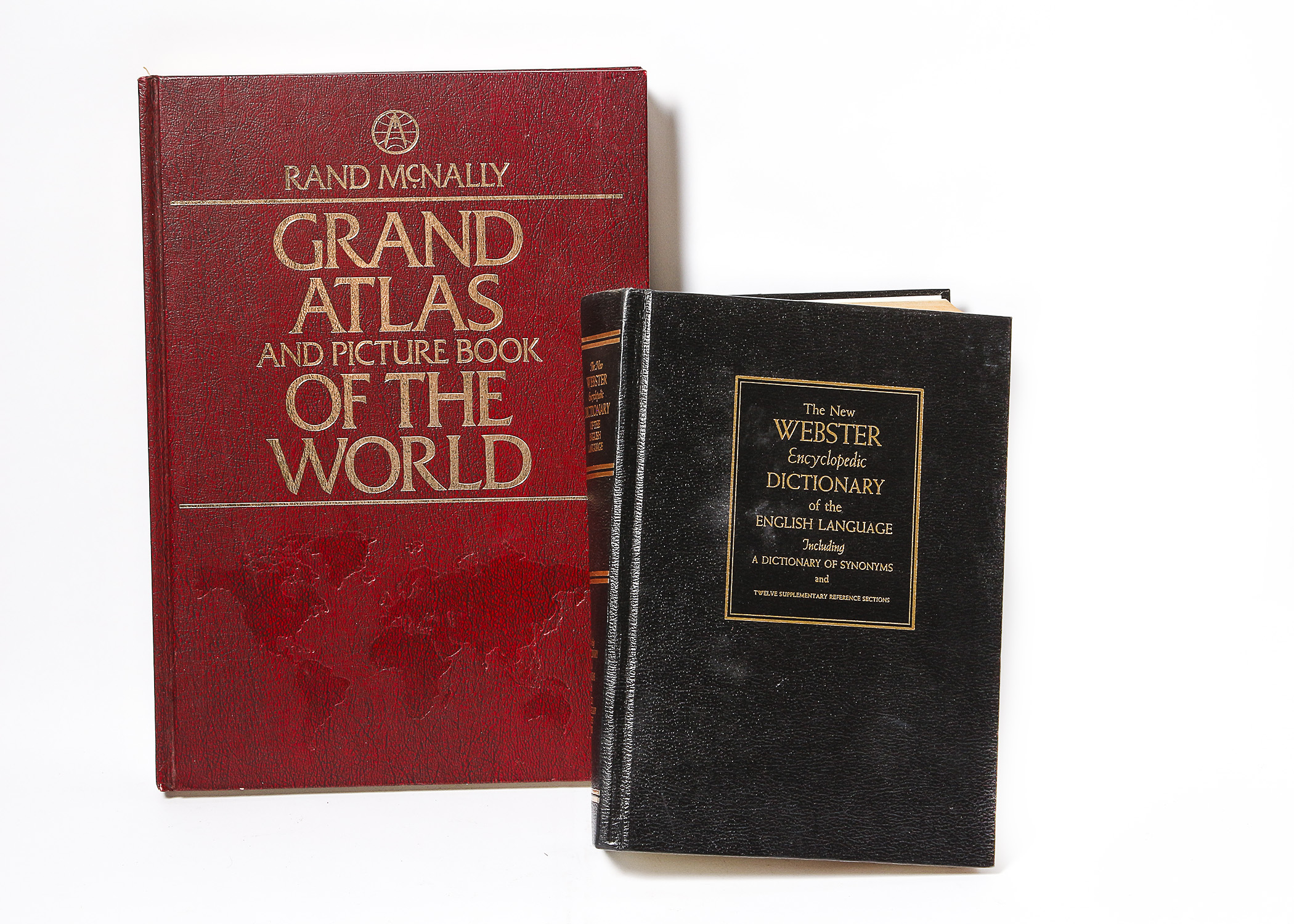 Rand McNally "Grand Atlas" and Webster Encyclopedic Dictionary