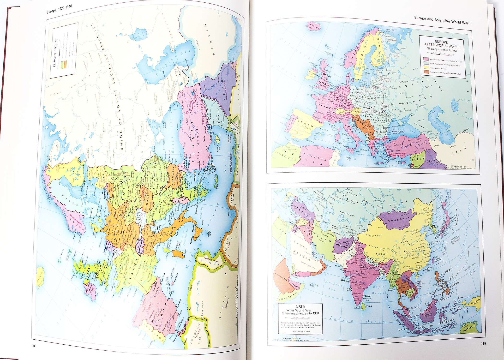 Rand McNally "Grand Atlas" and Webster Encyclopedic Dictionary
