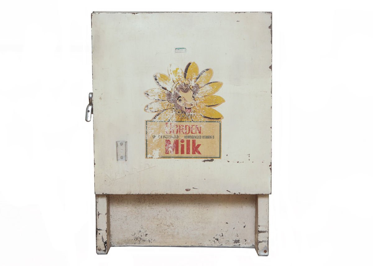 Vintage Norris Refrigerator with Borden Milk Decal