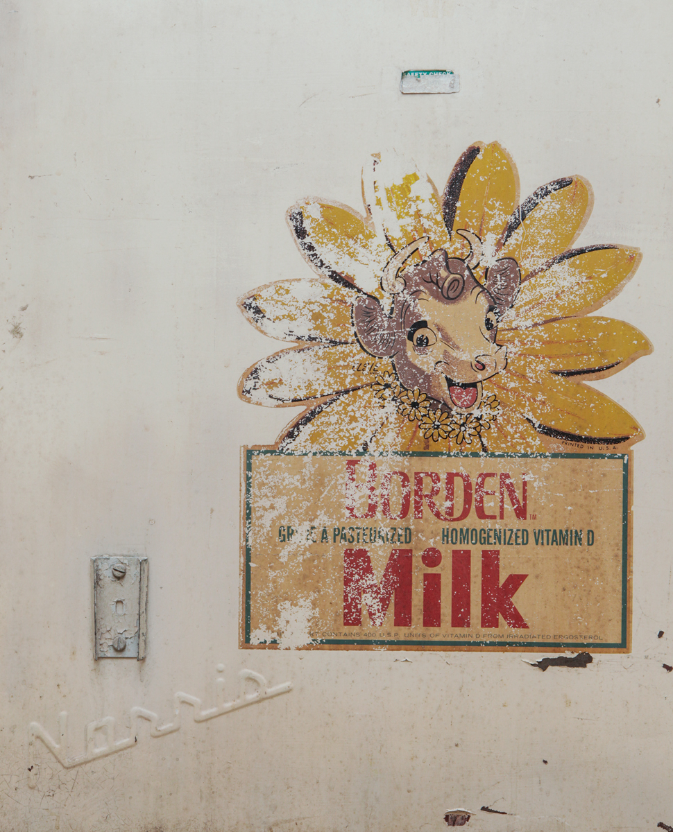 Vintage Norris Refrigerator with Borden Milk Decal