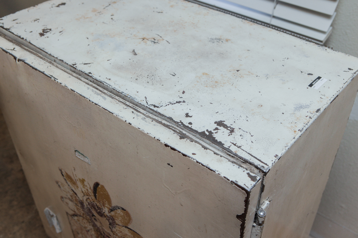 Vintage Norris Refrigerator with Borden Milk Decal