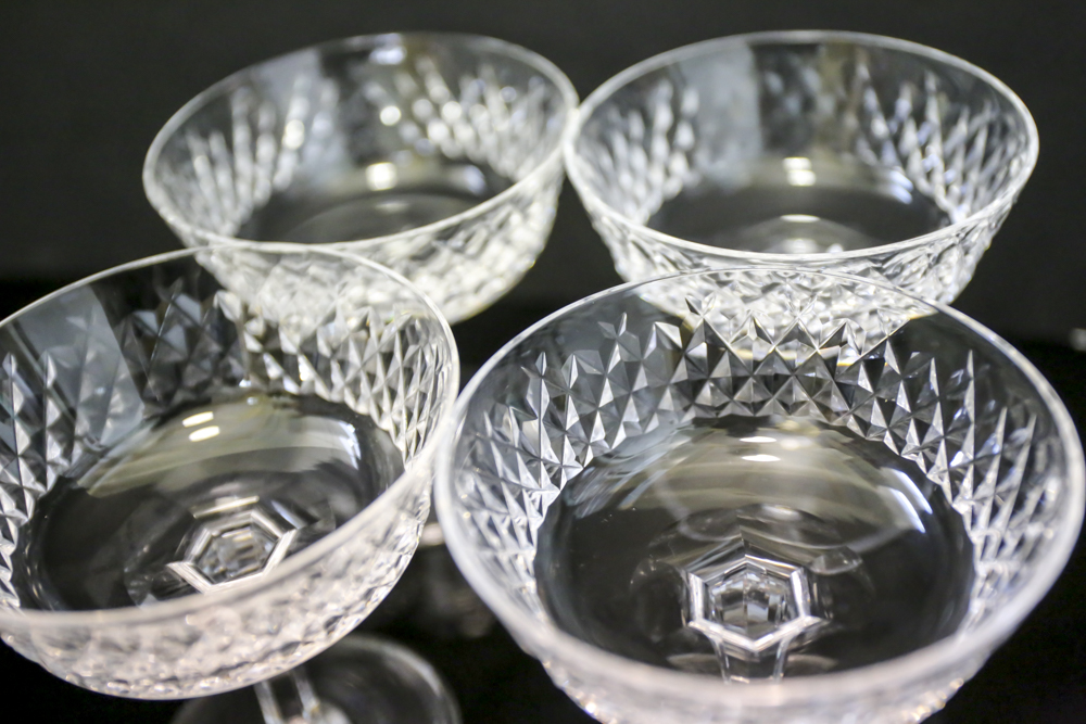 Six Waterford "Lismore" Dessert Glasses