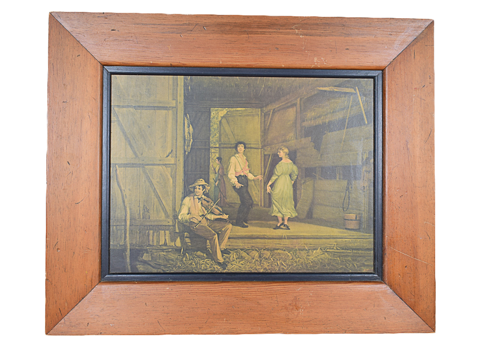 William S. Mount Offset Lithograph "Dancing on the Barn Floor