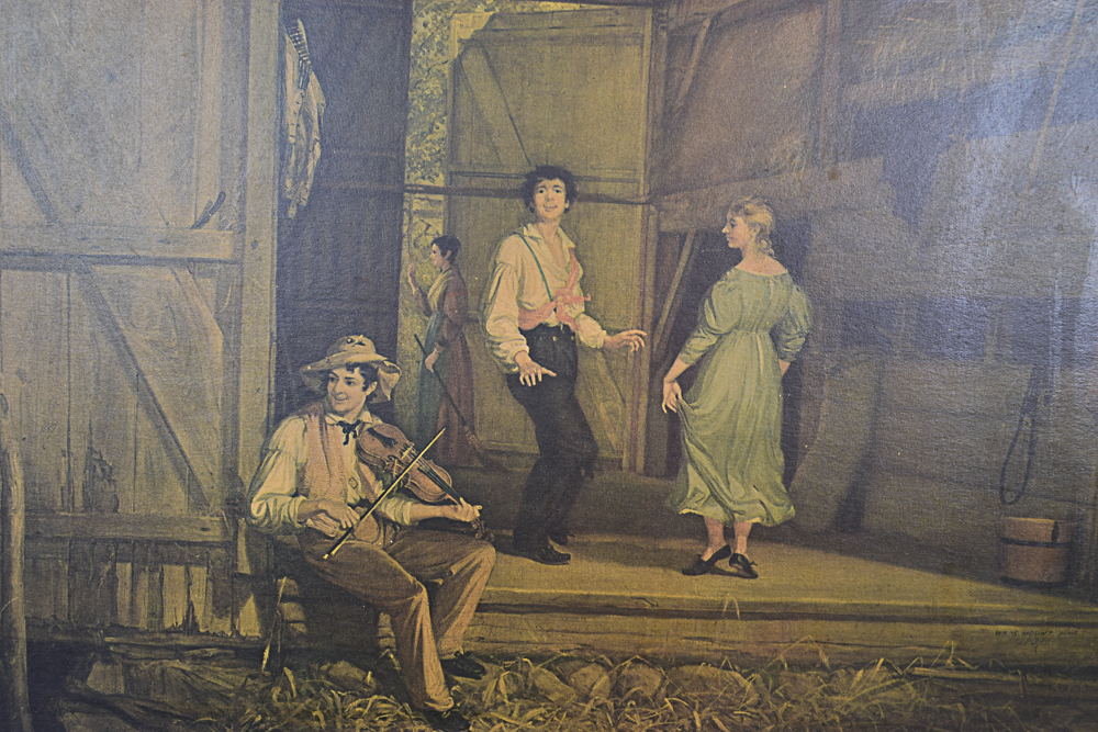 William S. Mount Offset Lithograph "Dancing on the Barn Floor
