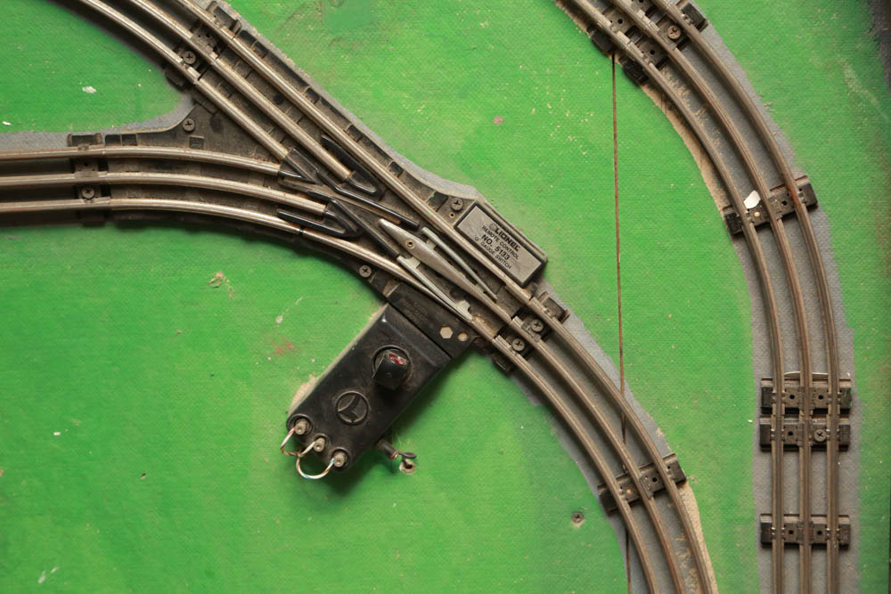 Large Train Table with Lionel Trains and Accessories