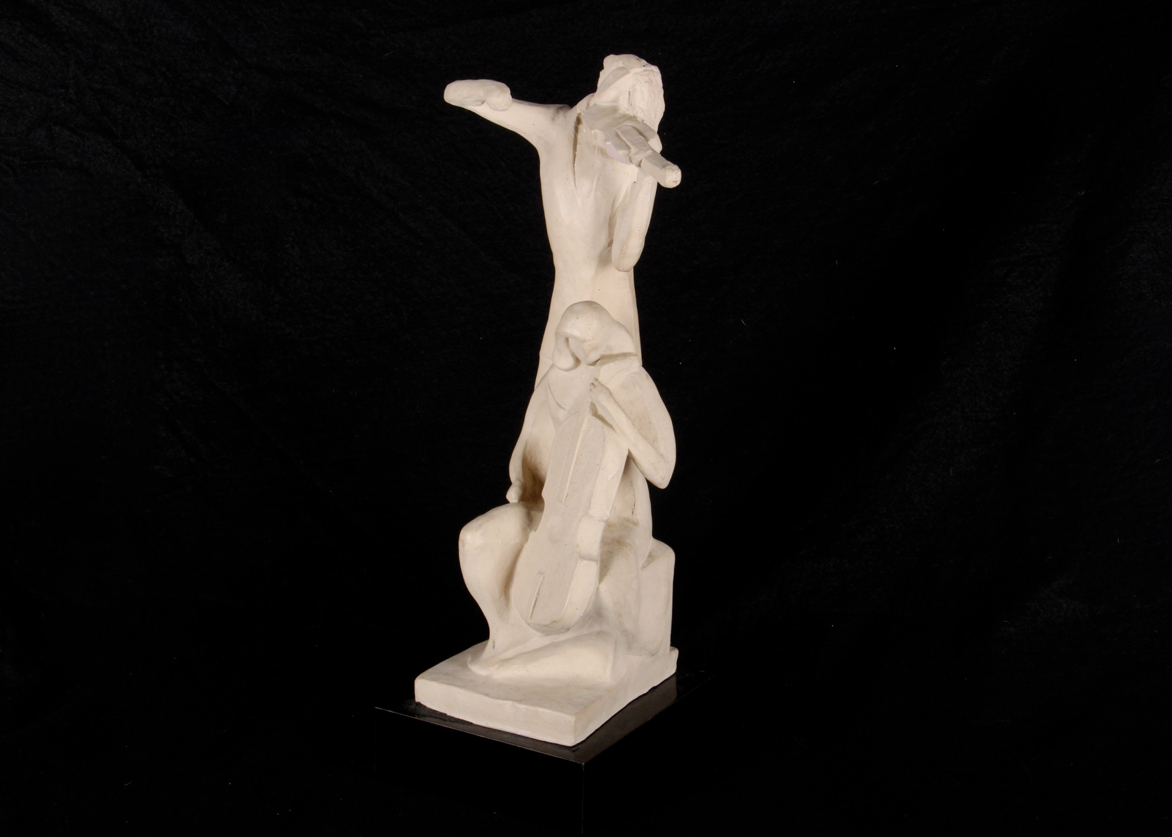 Signed Austin Productions Modern Musician Duet Sculpture