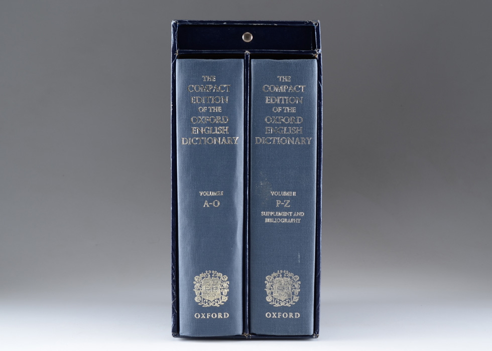 1971 Two-Volume Compact Edition of the Oxford English Dictionary