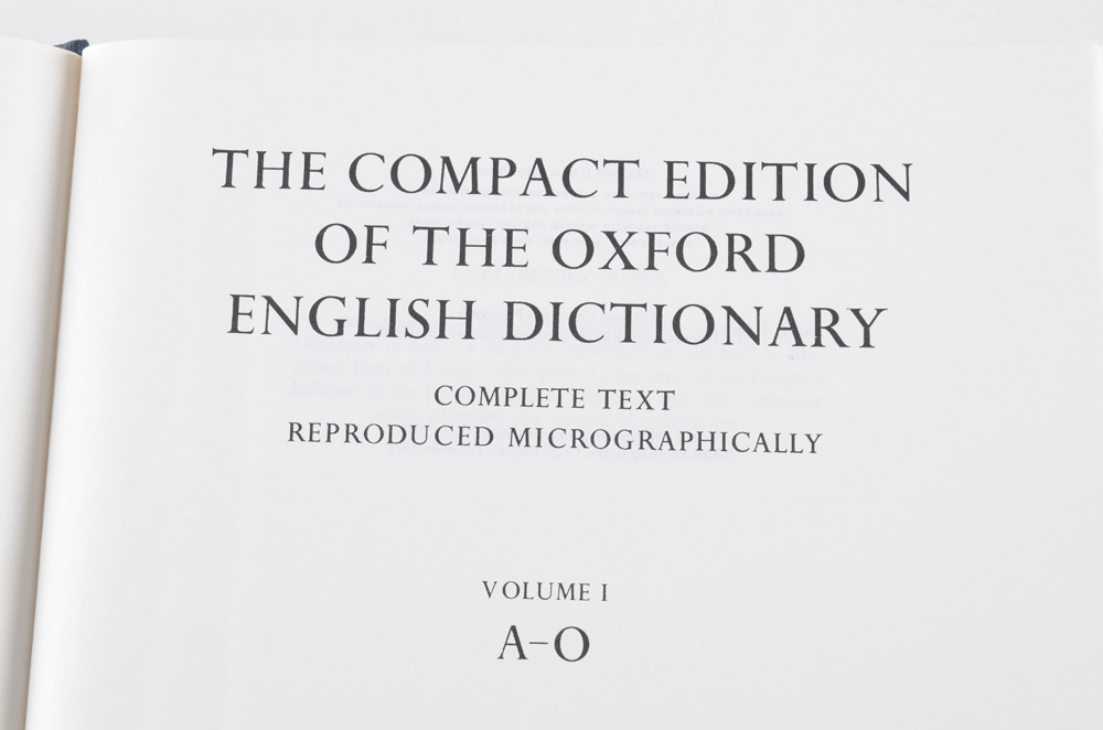 1971 Two-Volume Compact Edition of the Oxford English Dictionary
