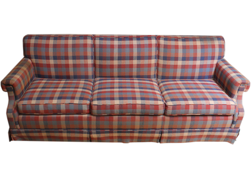 Vintage Plaid Sofa