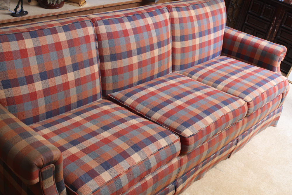 Vintage Plaid Sofa
