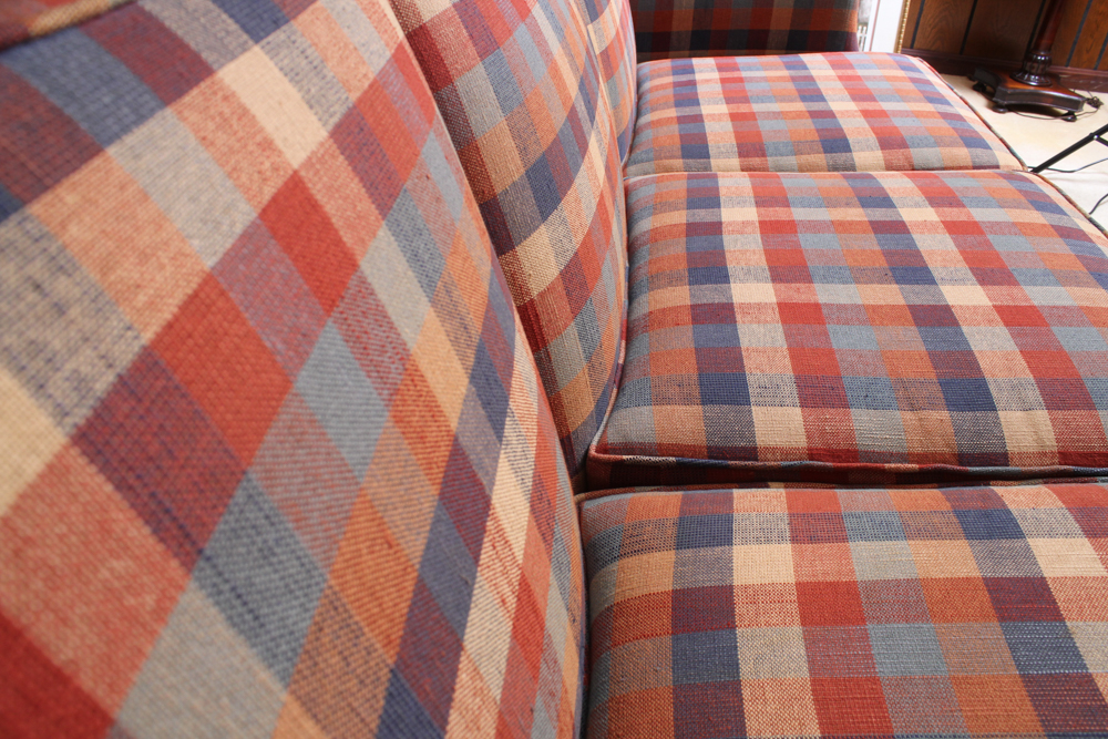 Vintage Plaid Sofa