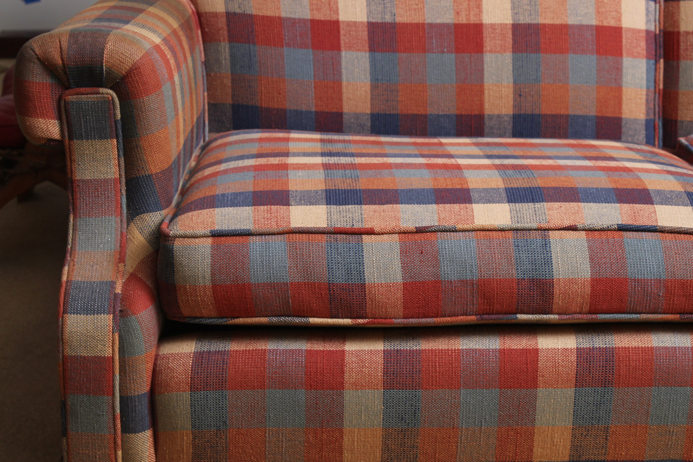 Vintage Plaid Sofa