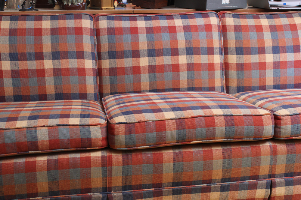 Vintage Plaid Sofa