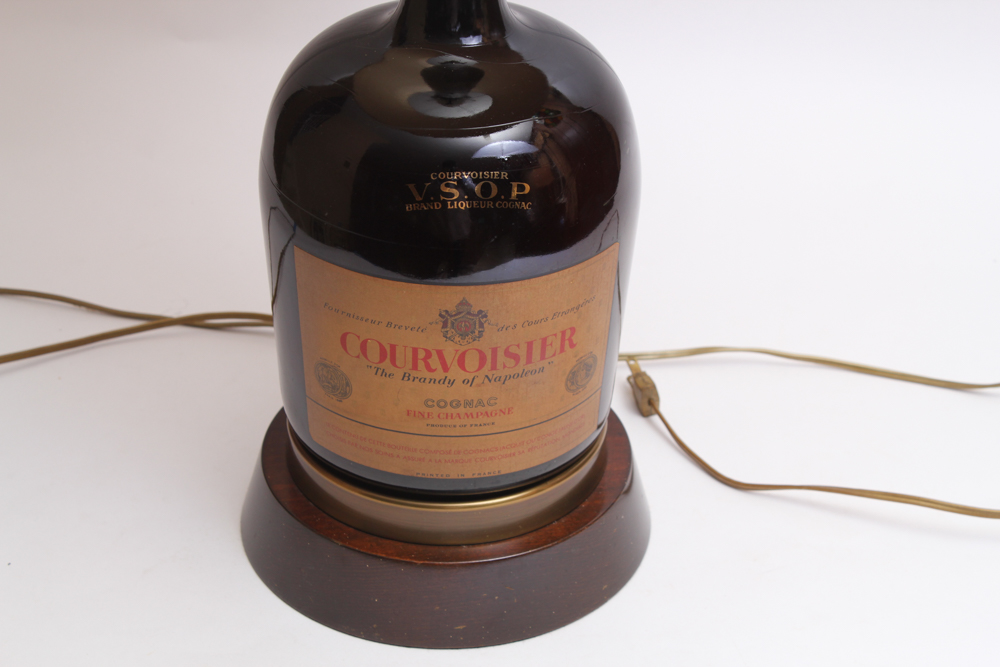 Vintage Courvoisier Bottle Lamp