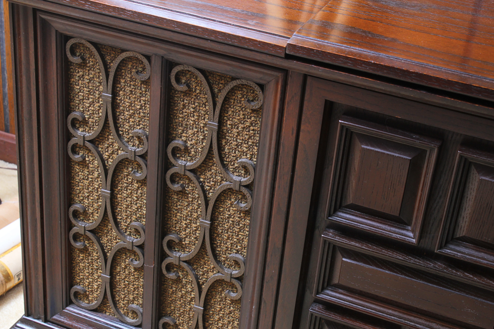 Vintage Zenith High Fidelity Stereophonic Radio and Record Cabinet