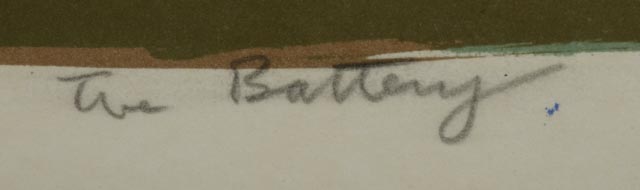 Edwin Cadell Color Lithograph "The Battery"