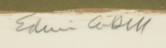 Edwin Cadell Color Lithograph "The Battery"