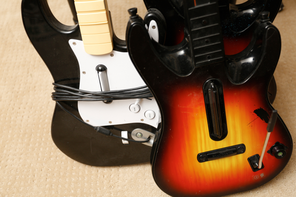 Guitar Hero Drum Set, Guitars, and More