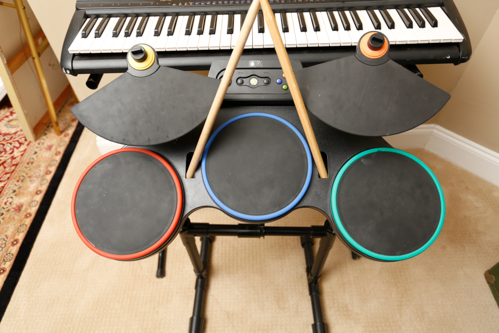 Guitar Hero Drum Set, Guitars, and More