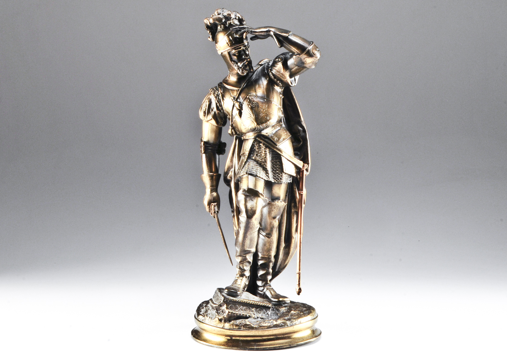 Cast Metal Knight Statue