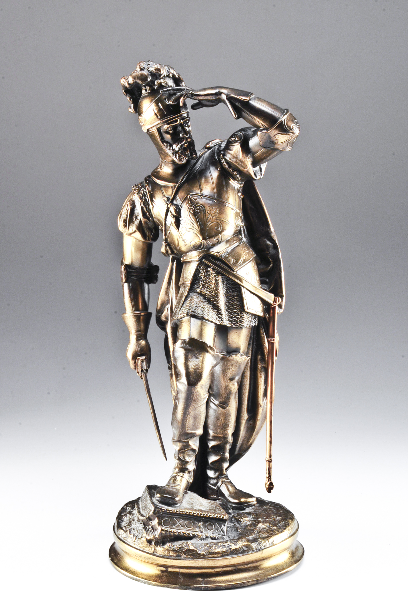 Cast Metal Knight Statue