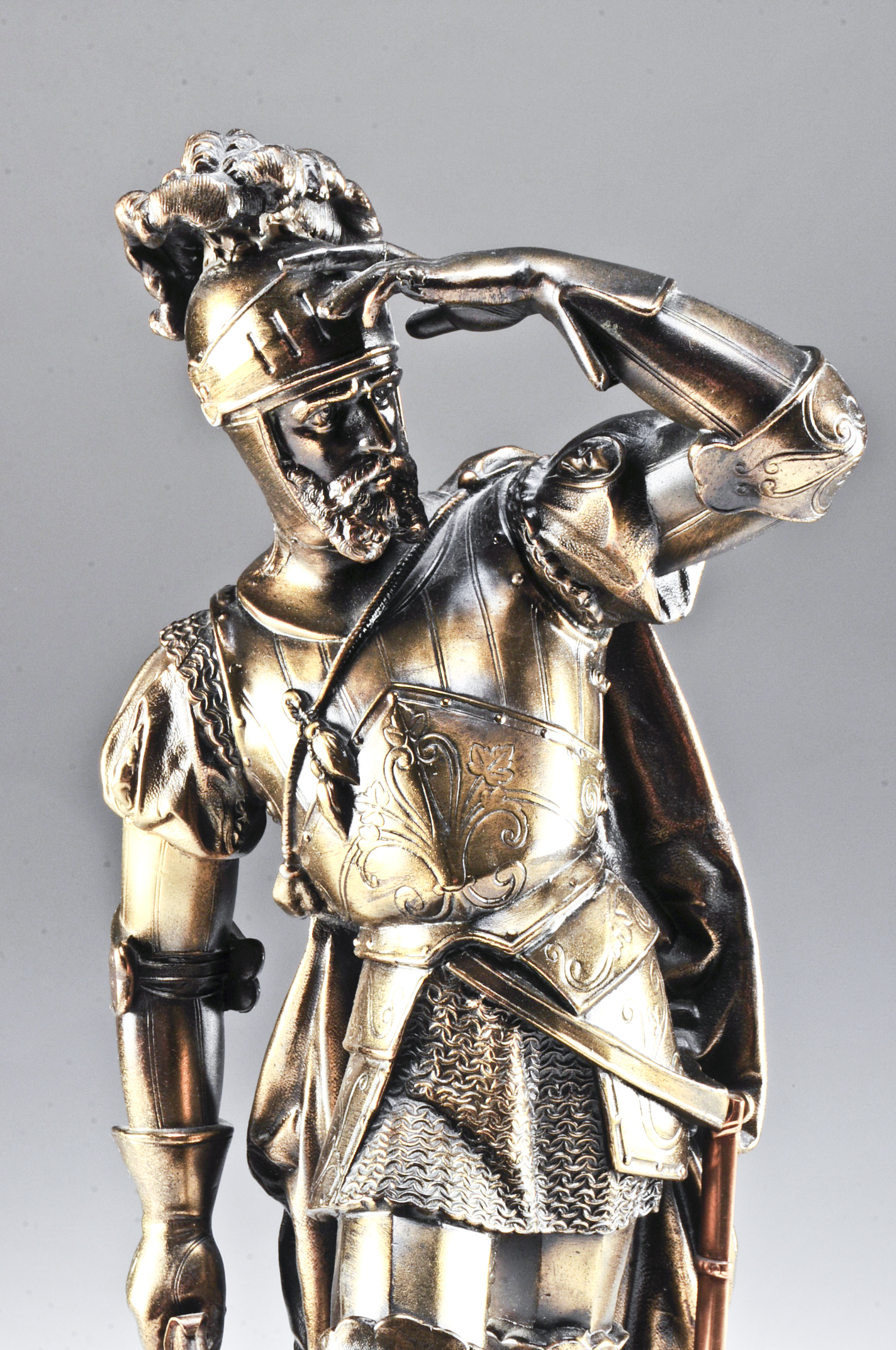 Cast Metal Knight Statue