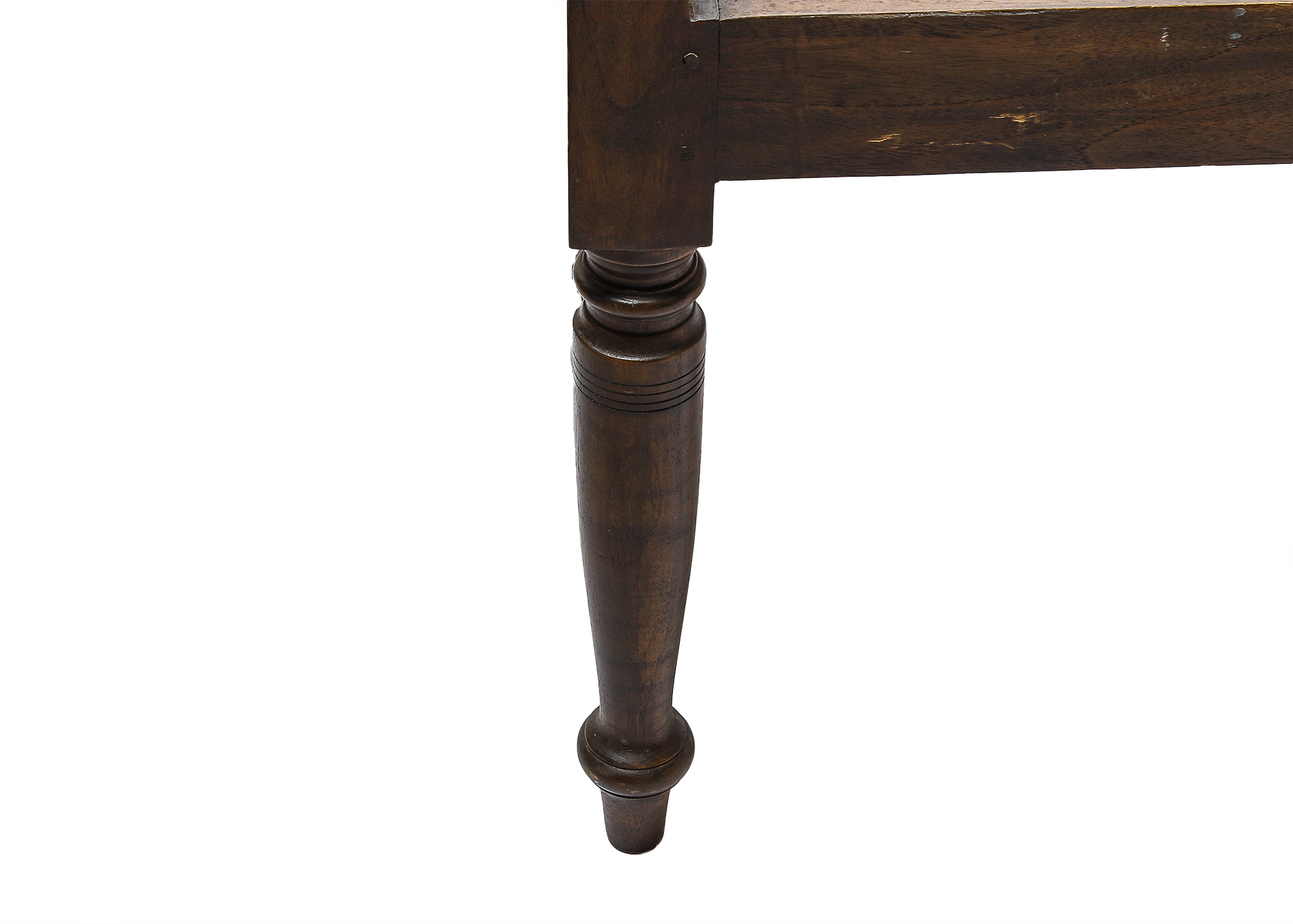 Wood Bench with Scrolled Arms