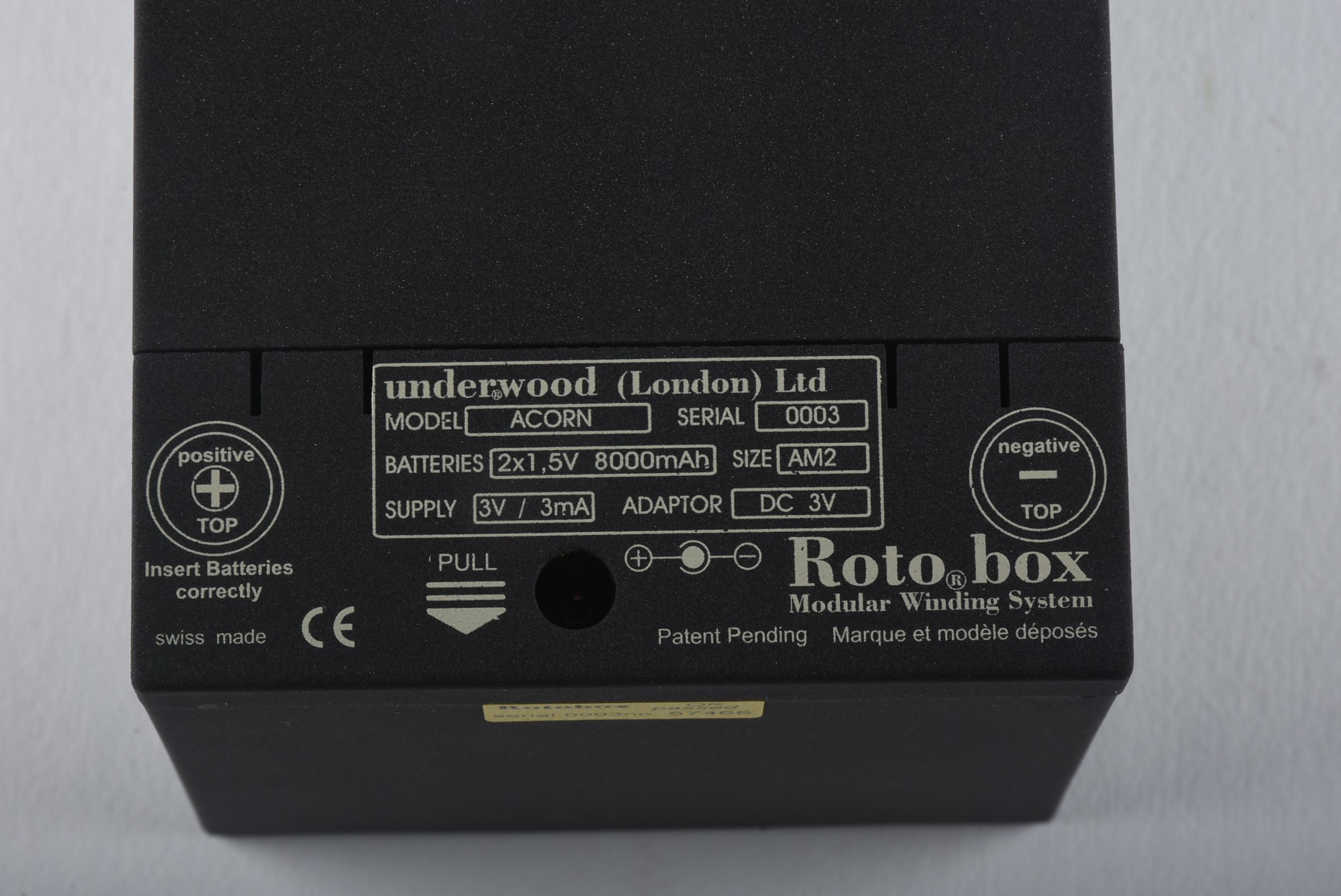 Underwood (London) Black Leather 12 Watch Winder Case