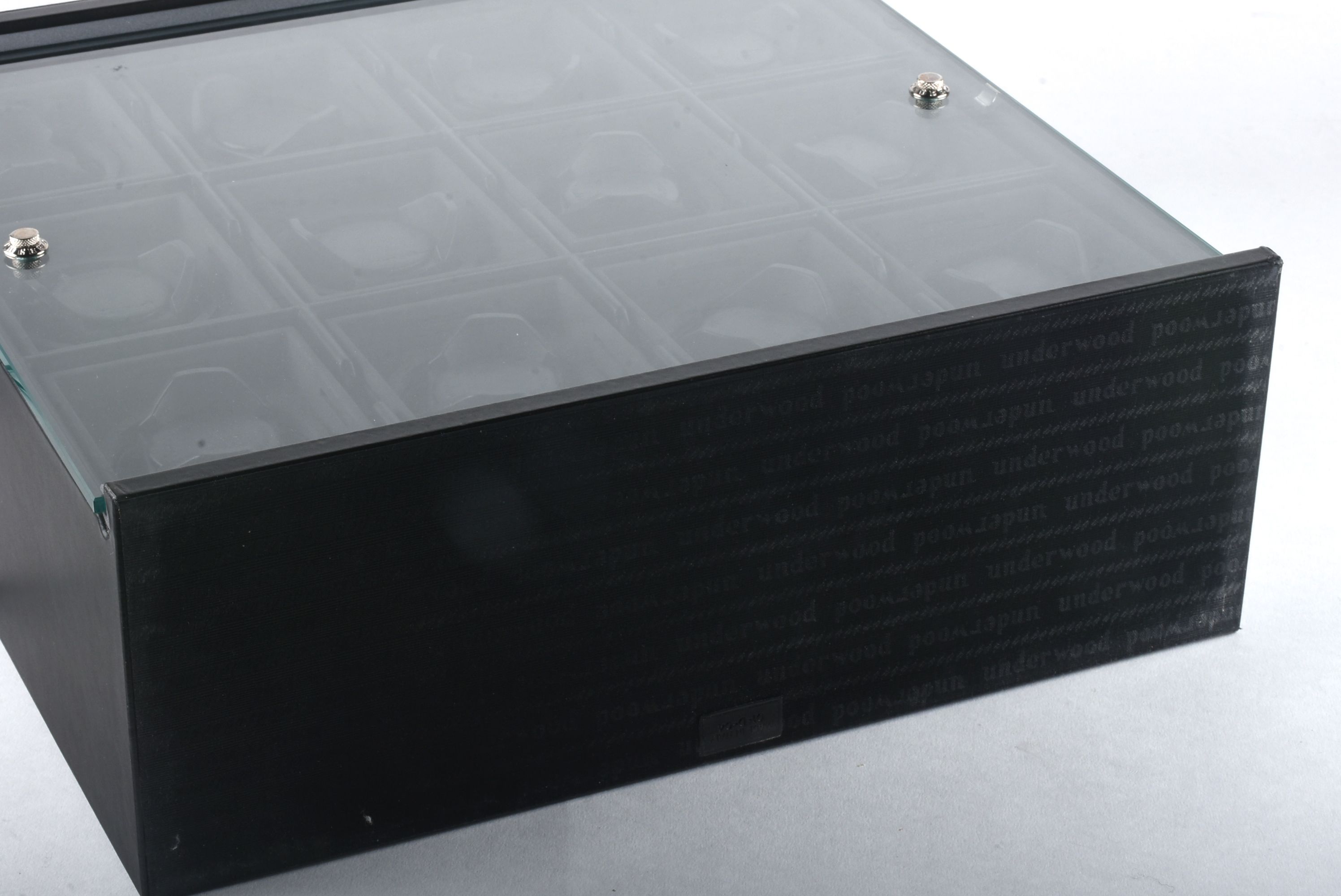 Underwood (London) Black Leather 12 Watch Winder Case