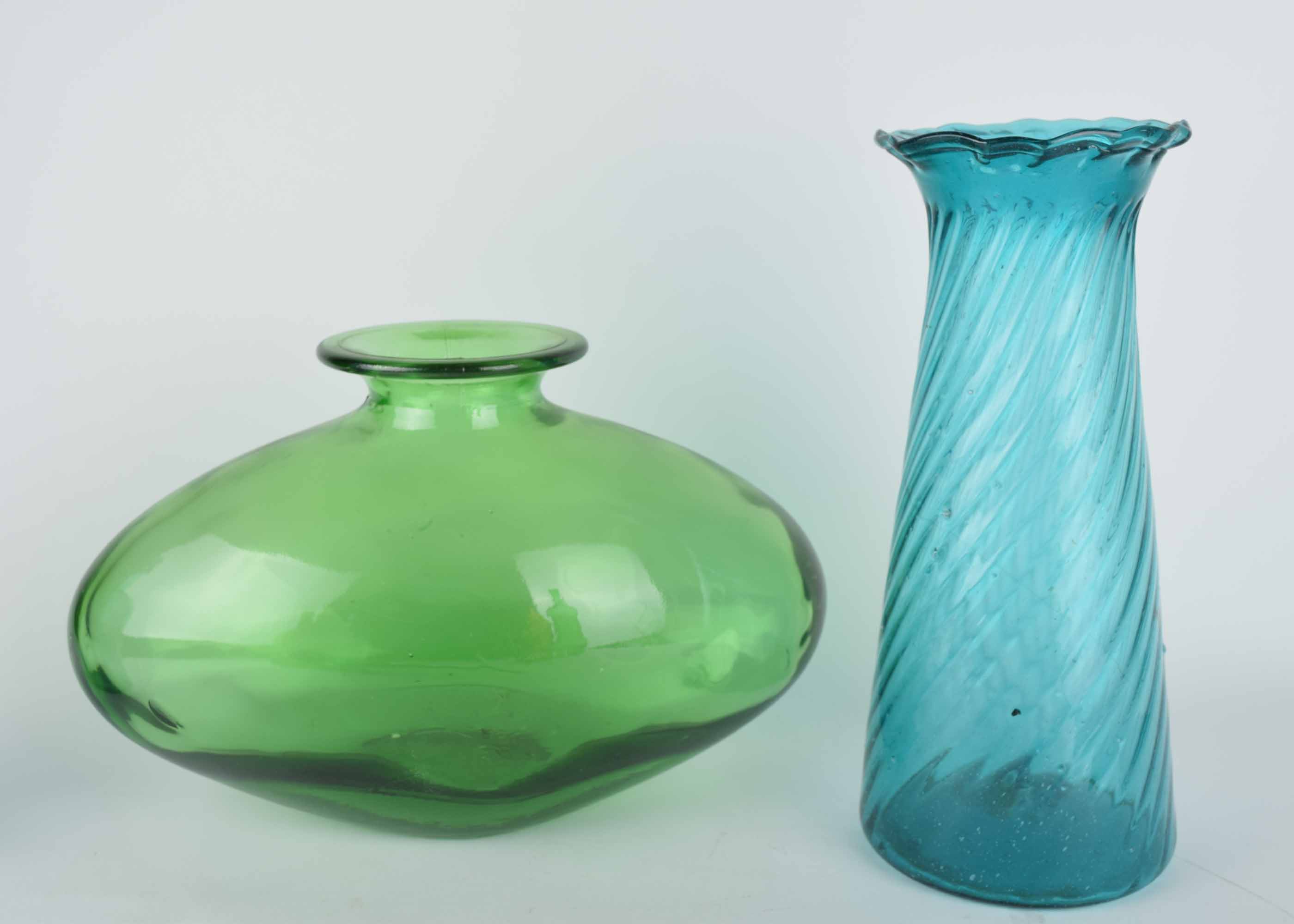 Colored Glass Bottle and Vase Collection