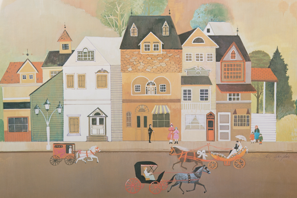 Lili Gaydos Folk Art Cityscape Print