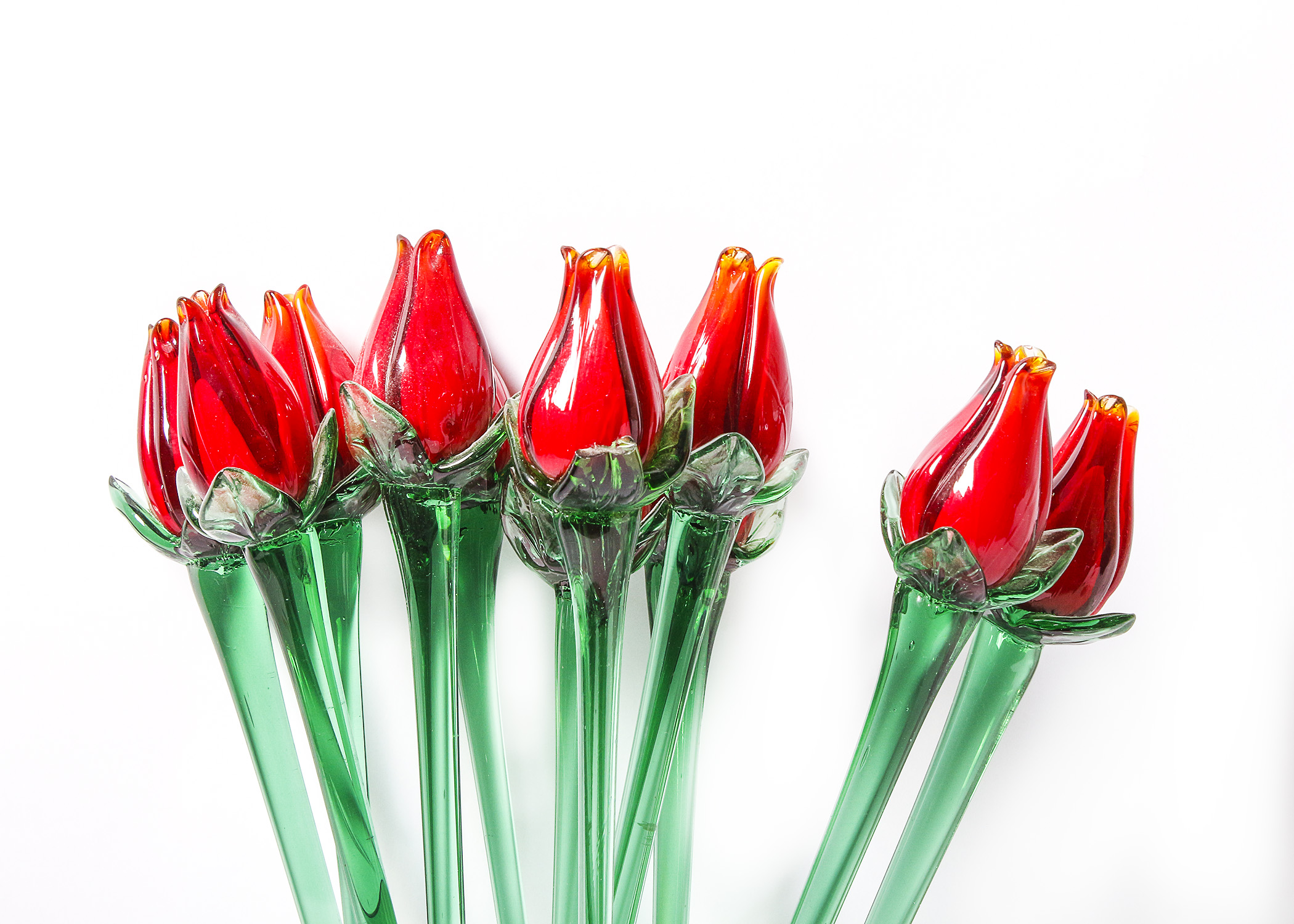 Hand Blown Glass Tulips