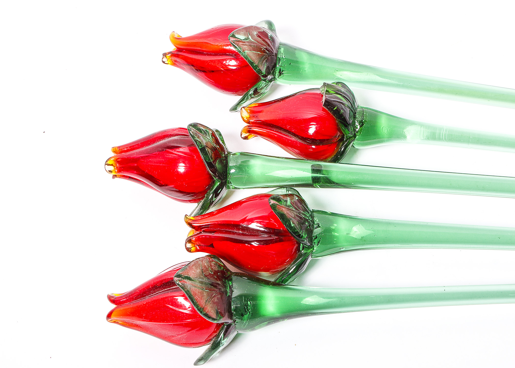 Hand Blown Glass Tulips