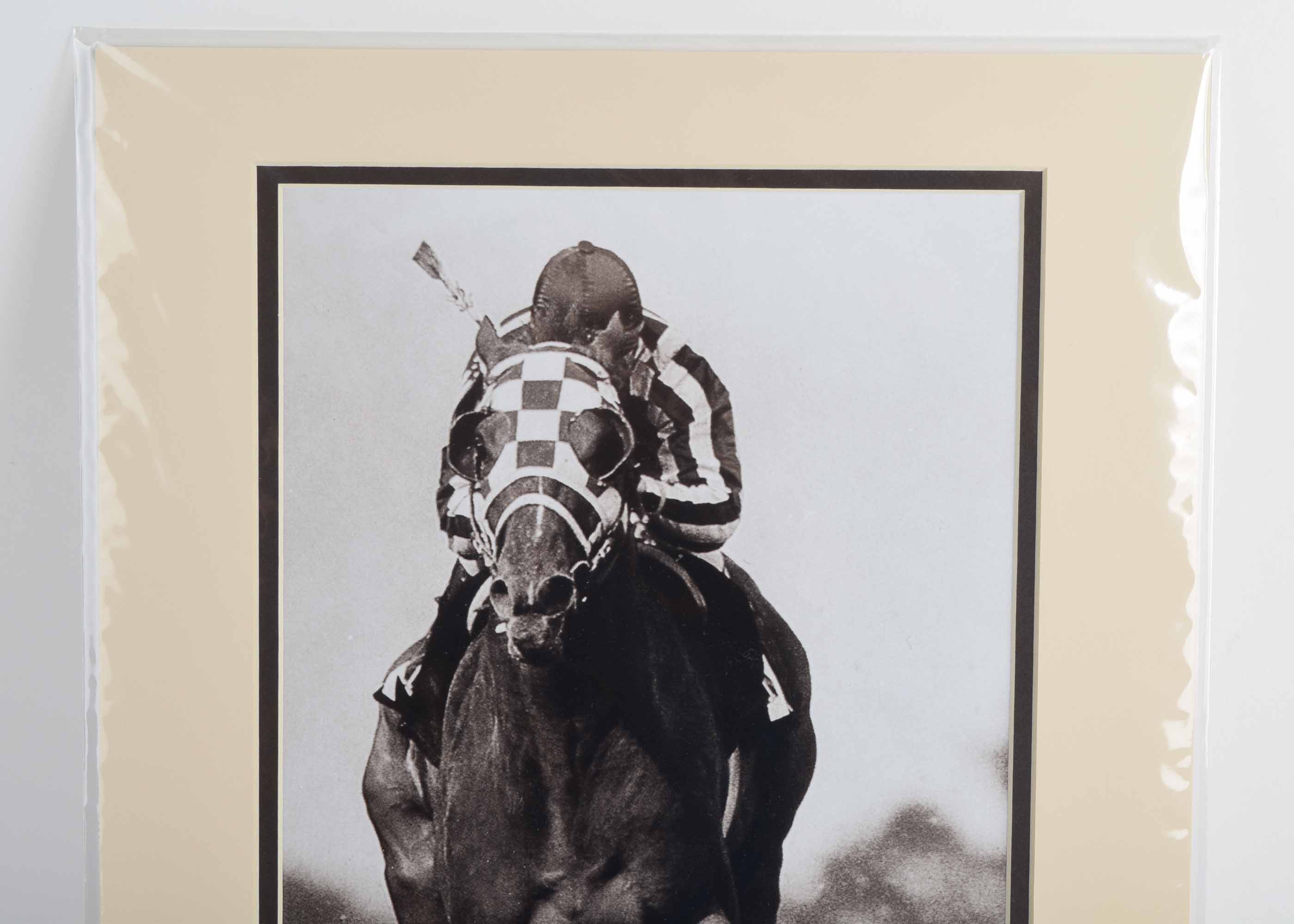 Photograph of Secretariat "Stretch Run", Circa 1973