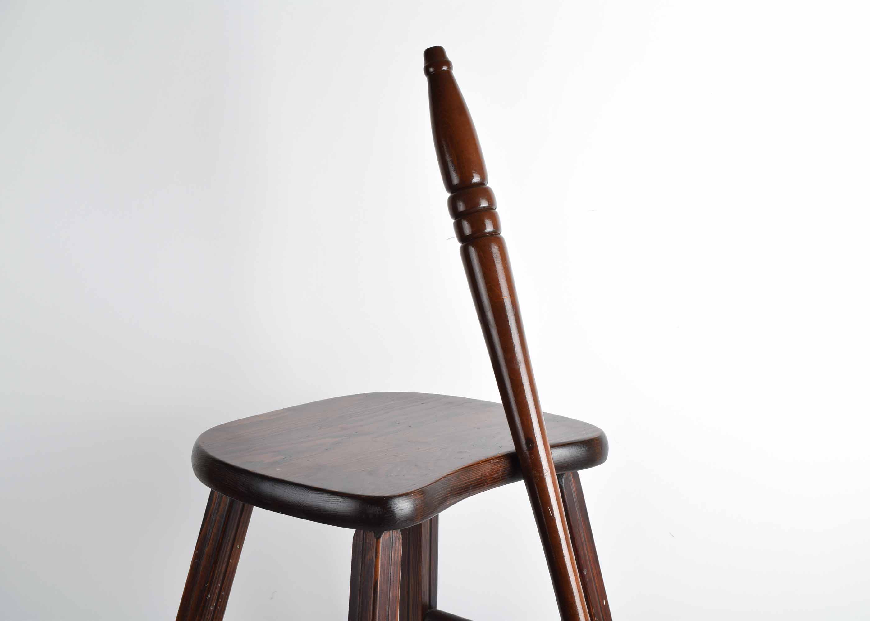 Oversize Wooden Gavel and Wooden Stool