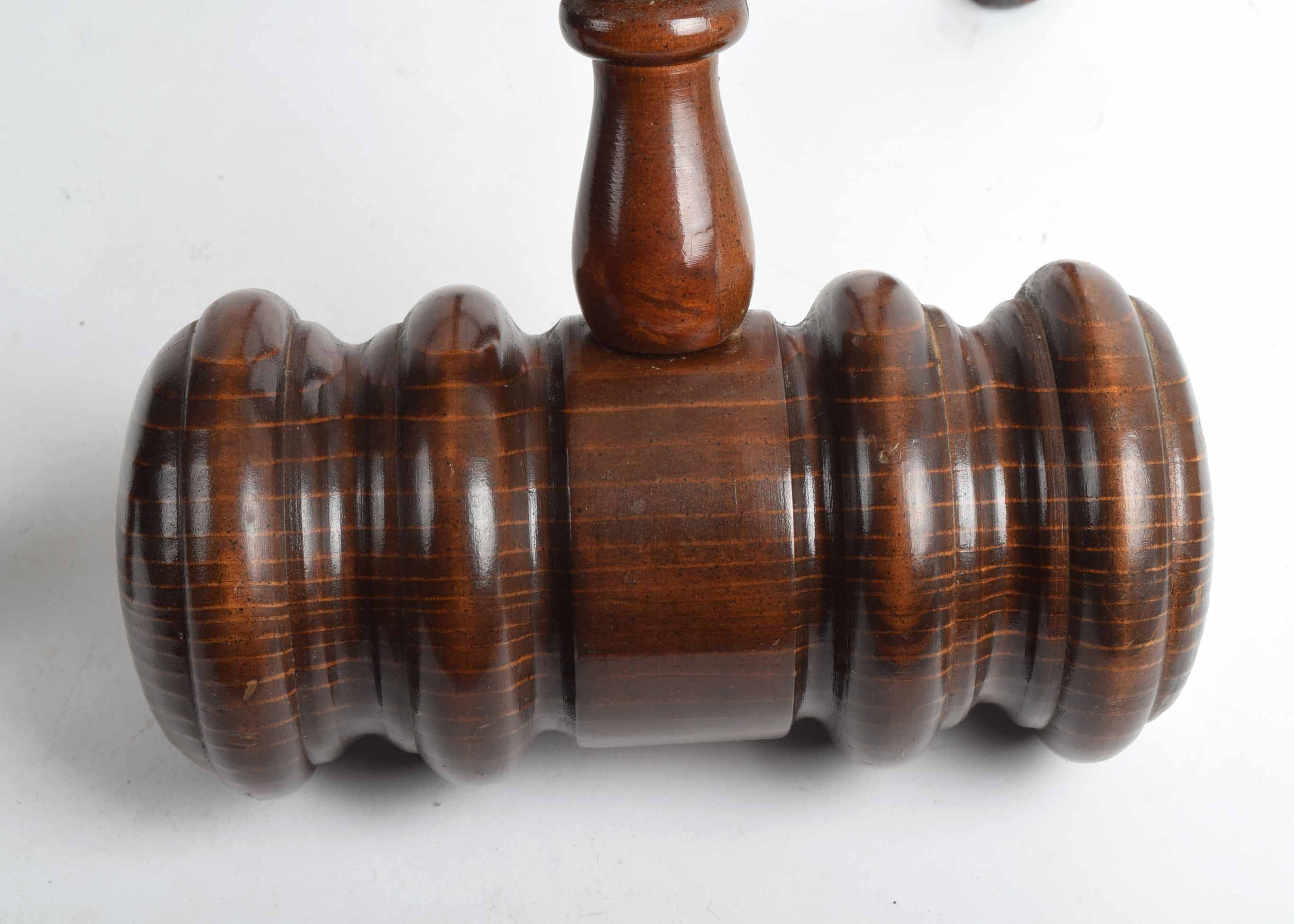 Oversize Wooden Gavel and Wooden Stool