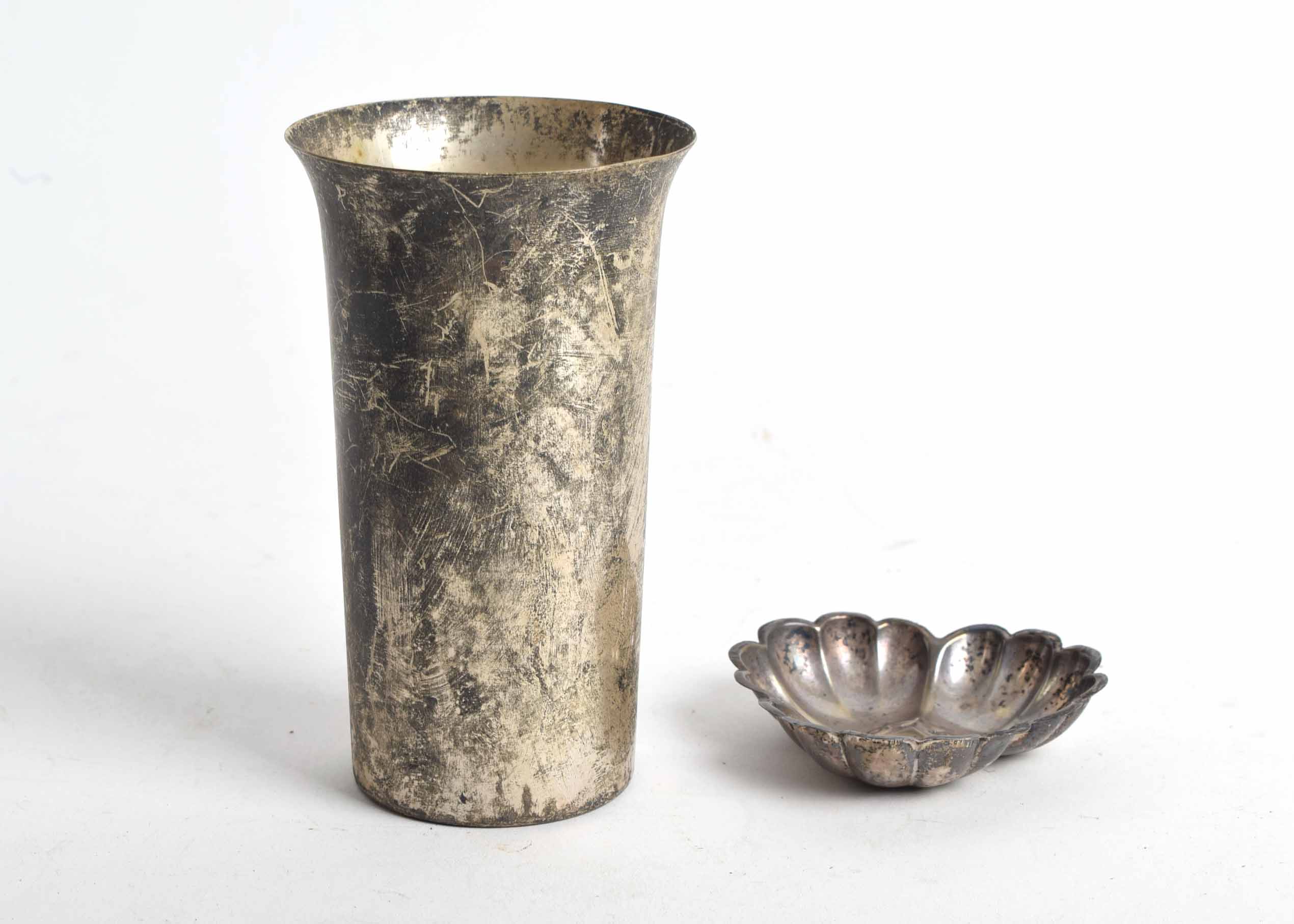 Sterling Silver Cup and Nut Bowl