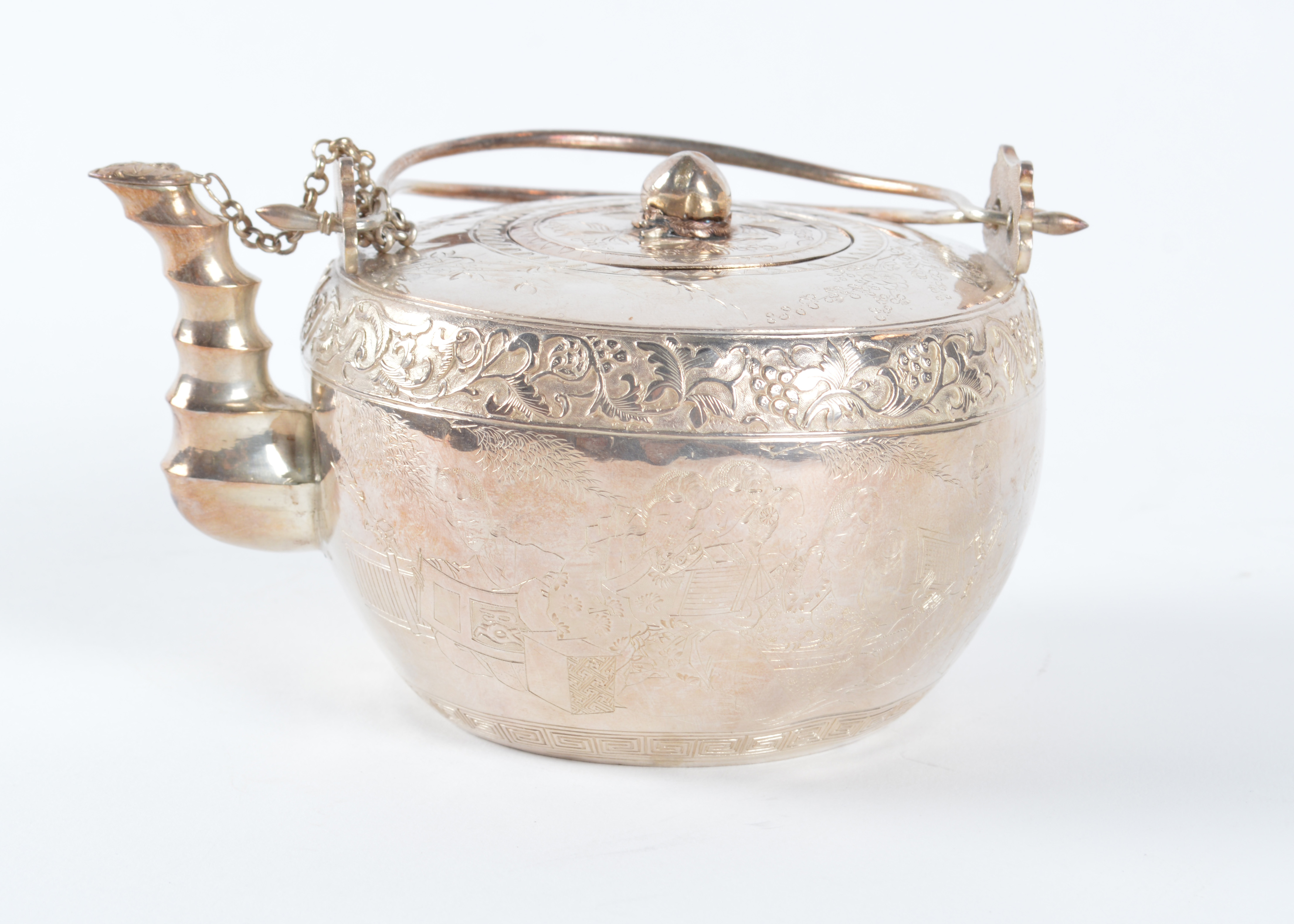 Tientsin Yeching Chinese Sterling Silver Tea Pot
