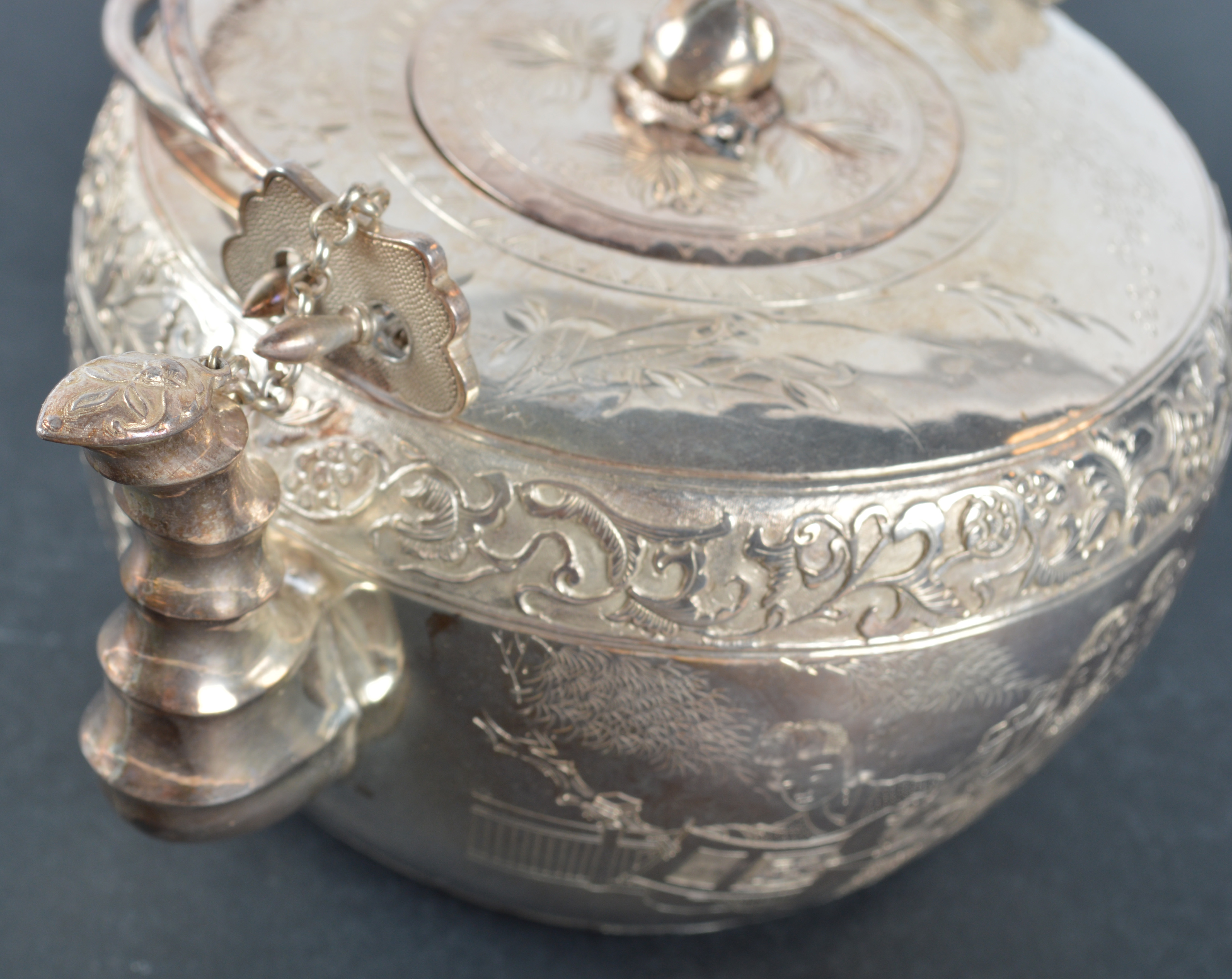 Tientsin Yeching Chinese Sterling Silver Tea Pot