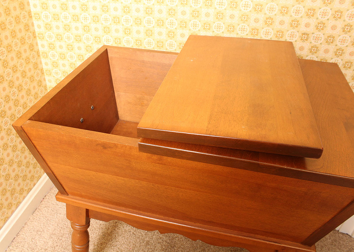 Small Oak Storage Table