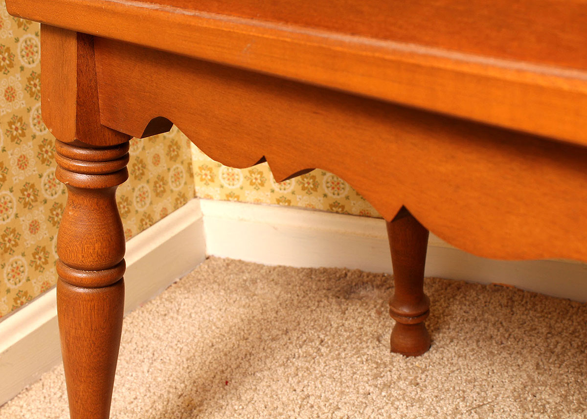 Small Oak Storage Table