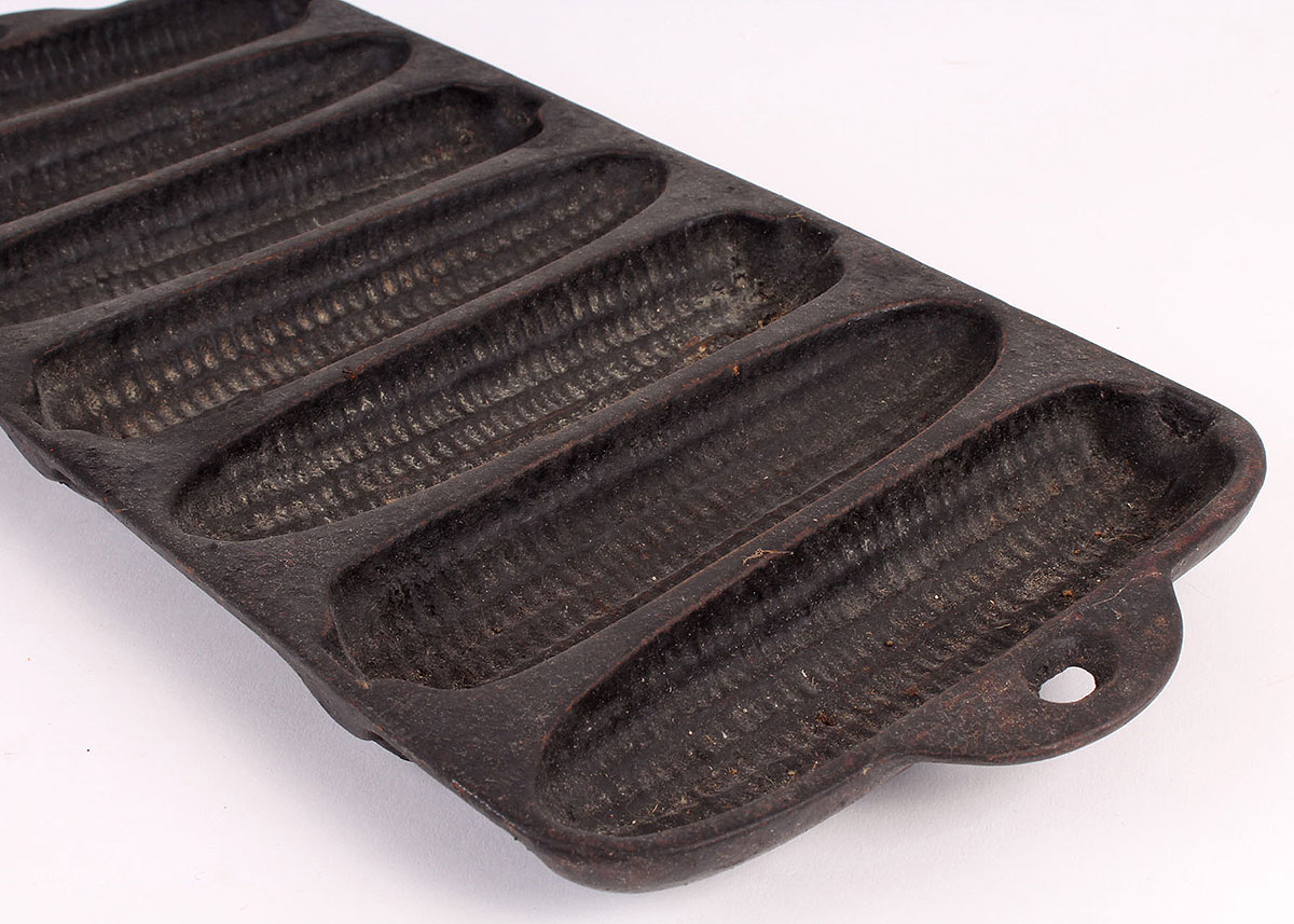 Vintage Cast Iron Cornbread Pan and Cast Iron Chamberstick