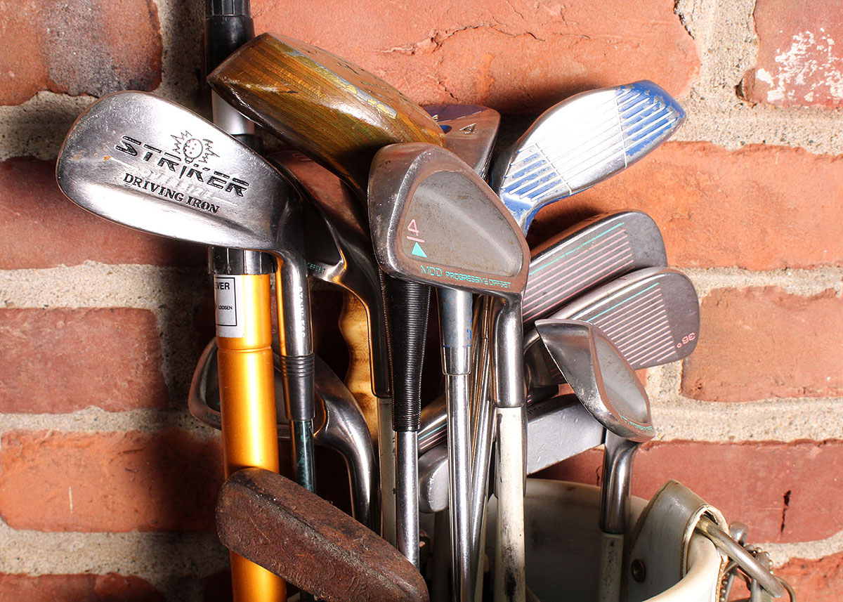 Women's Vintage Golf Bag and Clubs Set