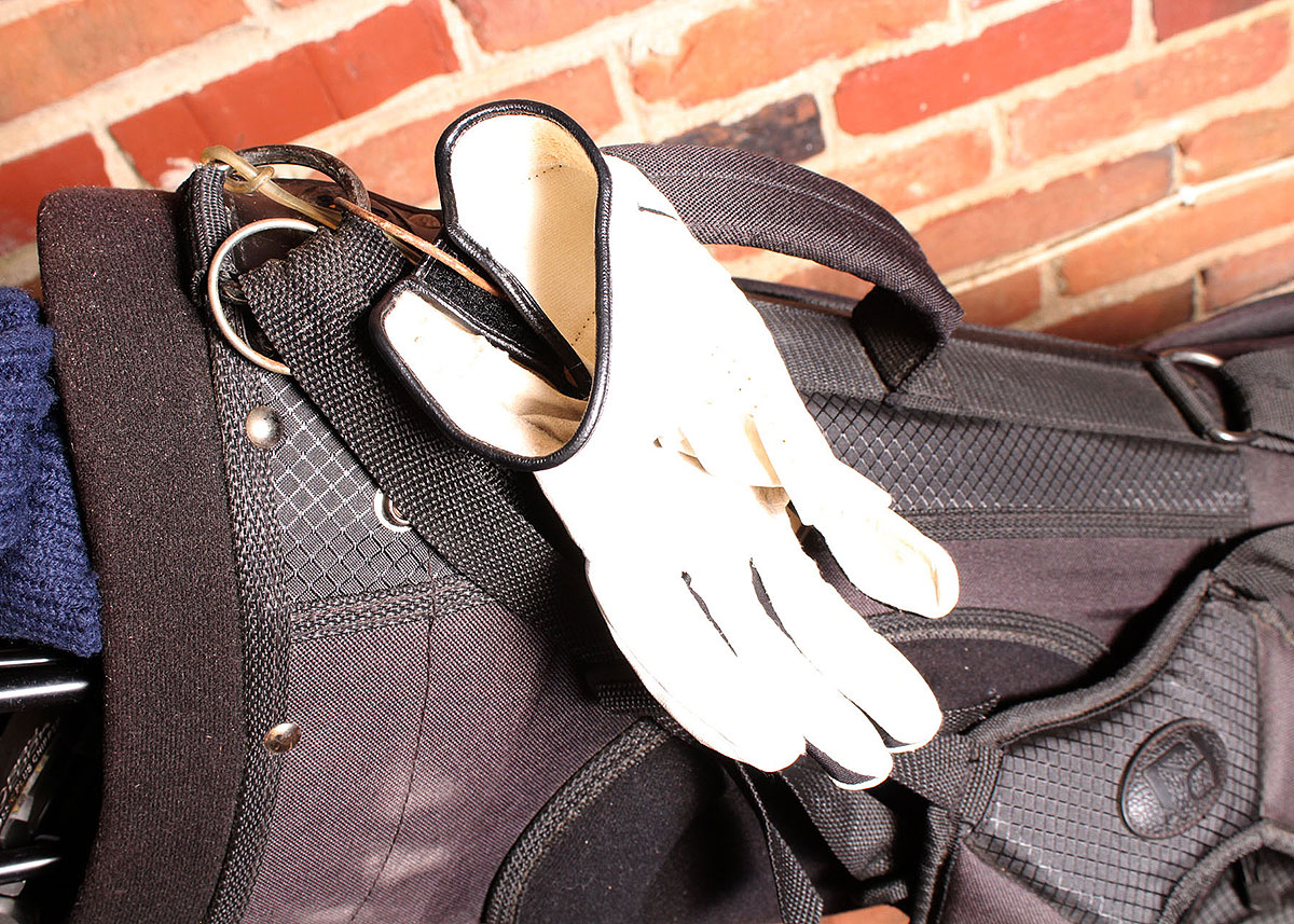 Black Golf Bag with Clubs Set