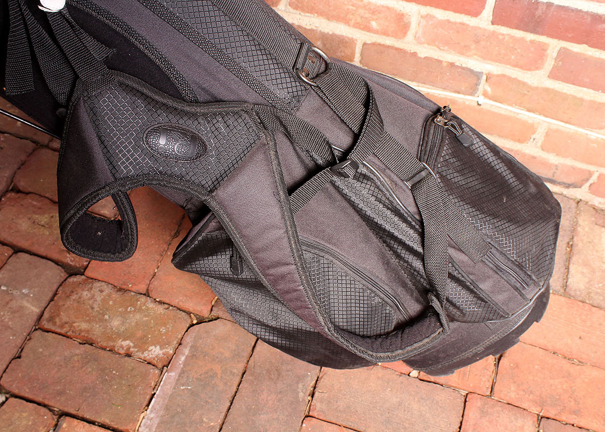 Black Golf Bag with Clubs Set