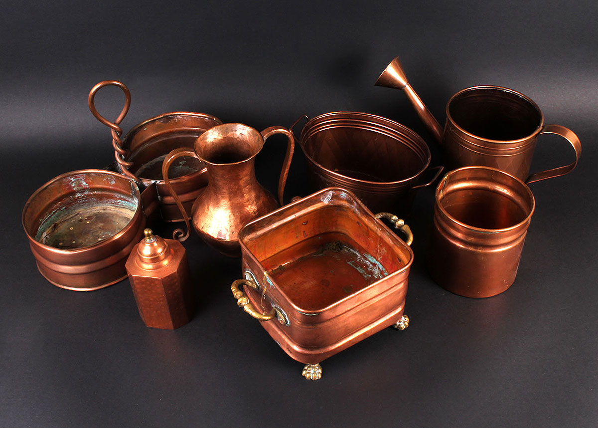 Copper and Copper Tone Metal Decor