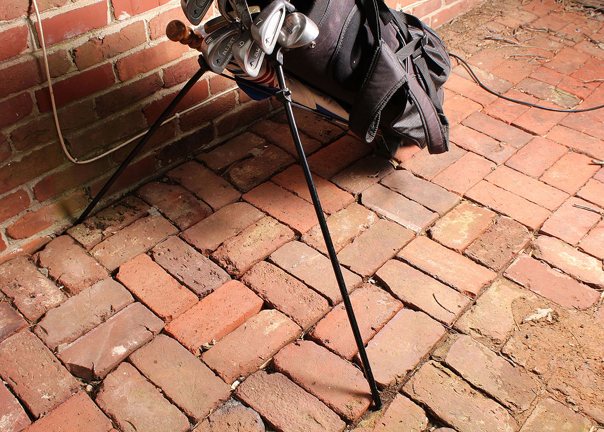 Black Golf Bag with Clubs Set